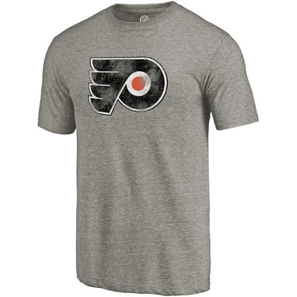 Men's Philadelphia Flyers Distressed Team Primary Logo Tri Blend T-Shirt Gray FengYun,We sell and wholesale Men's Philadelphia Flyers Distressed Team Primary Logo Tri Blend T-Shirt Gray FengYun on line form chian!